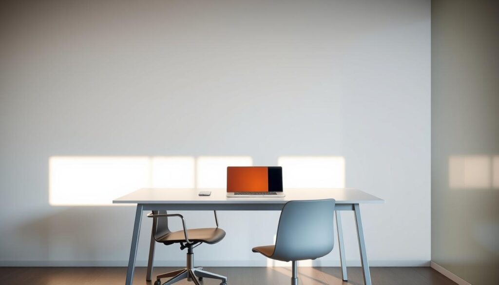 A sleek and modern office setting, with a minimalist desk and chair arrangement. On the desk, a laptop and smartphone are placed, indicating the digital nature of the subject matter. The background features a clean, muted color palette, with subtle geometric patterns on the walls to create a sense of structure and organization. Natural lighting filters in through large windows, casting a warm glow and highlighting the interplay between digital and physical elements. The overall impression is one of efficiency, precision, and the careful balance between client-side and server-side tracking processes.